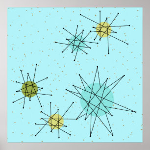 Robin's Oeuf Blue Iconic Starbursts Poster