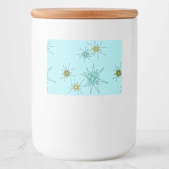 Robin's Oeuf Blue Starbursts Food Étiquette (Devant)