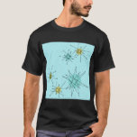Robin's Oeuf Blue Starbursts T-shirt<br><div class="desc">Ce motif de T-shirt Robin's Oeuf Blue Iconic Atomic Starbursts comporte des étoiles atomiques emblématiques. C'est vrai ! L’ancienne école, arrière - plan de couleur bleu oeuf de robin avec des taches d’or, est la toile de fond idéale pour les cercles turquoise, apaisants et vert poire kitsch. Les taches de...</div>
