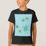 Robin's Oeuf Blue Starbursts T-shirt<br><div class="desc">Ce motif de T-shirt Robin's Oeuf Blue Iconic Atomic Starbursts comporte des étoiles atomiques emblématiques. C'est vrai ! L’ancienne école, arrière - plan de couleur bleu oeuf de robin avec des taches d’or, est la toile de fond idéale pour les cercles turquoise, apaisants et vert poire kitsch. Les taches de...</div>