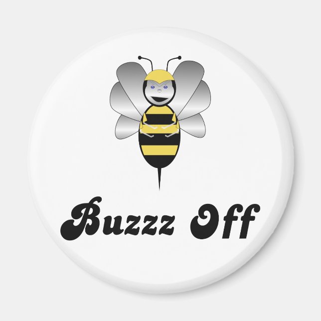 Robobee Bumble Bee Buzz Off Magnet (Devant)