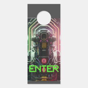 Robot 1 Entrée affichette de porte refusé d'accès
