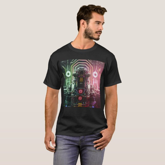 Robot 1 homme noir T-shirt (Devant entier)