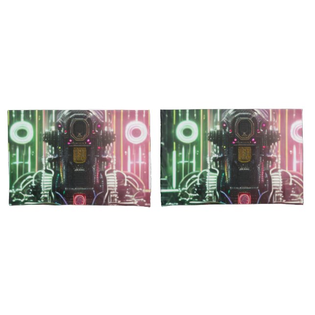 Robot 1 taies d'oreillers standard 2 faces paire (devant-Set)