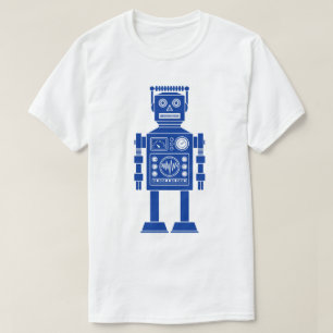 Robot 270620/06 - T-shirt bleu et blanc de la Mari