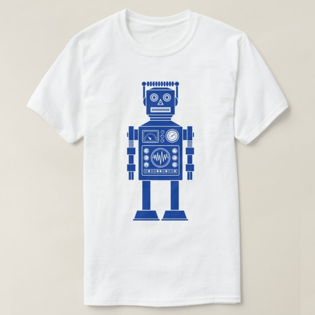 Robot 270620/06 - T-shirt bleu et blanc de la Mari (Design devant)