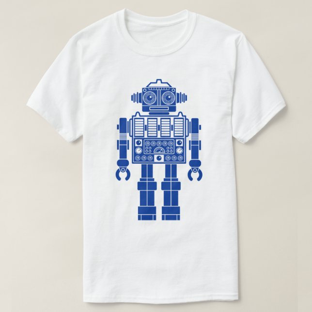 Robot 270620/08 - T-shirt bleu et blanc de la Mari (Design devant)