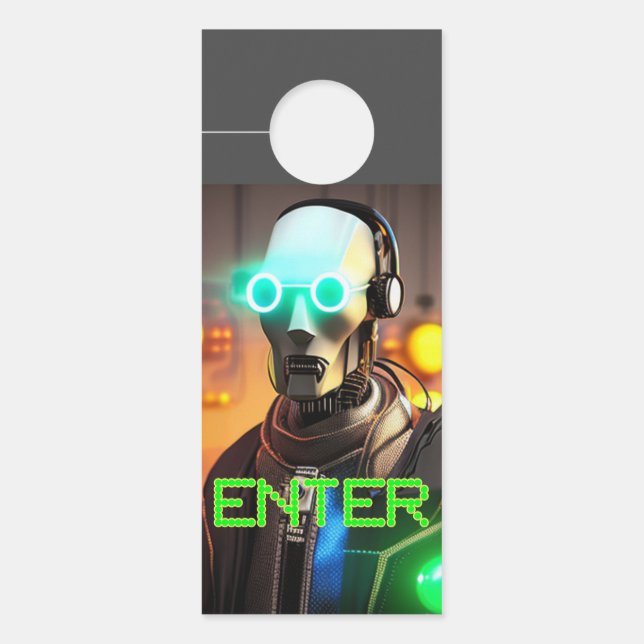 Robot 2 Entrée affichette de porte refusé d'accès (Devant)