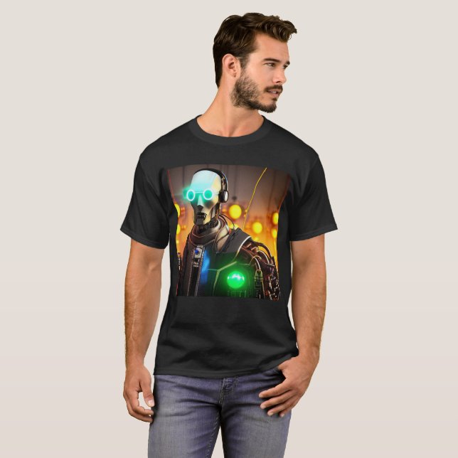 Robot 2 homme noir T-shirt (Devant entier)