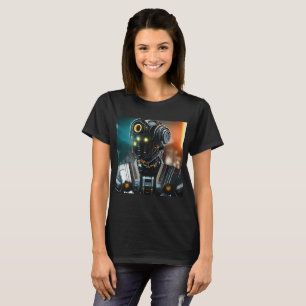 Robot 3 femmes noir T-shirt