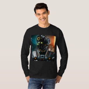 Robot 3 hommes manches longues noires T-shirt