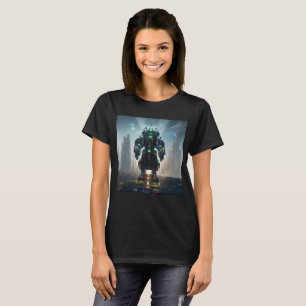 Robot 4 femmes noir T-shirt