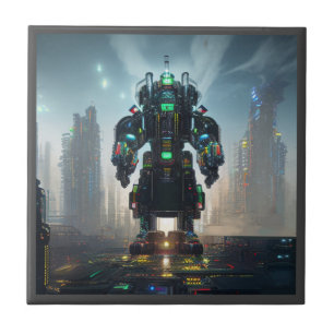 Robot 4 petite carreaux en céramique