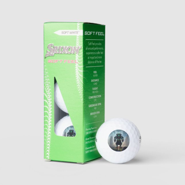 Robot 4 Srixon Soft Feel balles de golf 3 pk (Conditionnement)