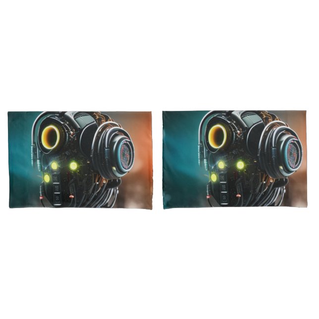 Robot 5 taies d'oreiller standard 2 faces paire (devant-Set)