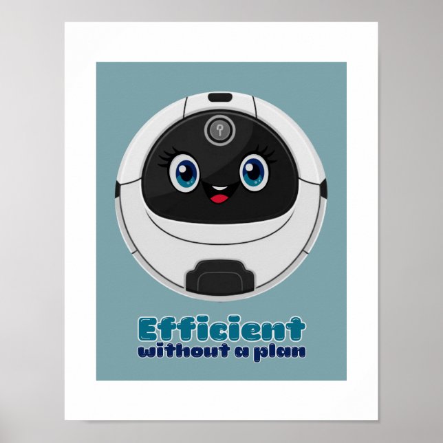 Robot aspirateur efficace avec affiche de plan (Devant)