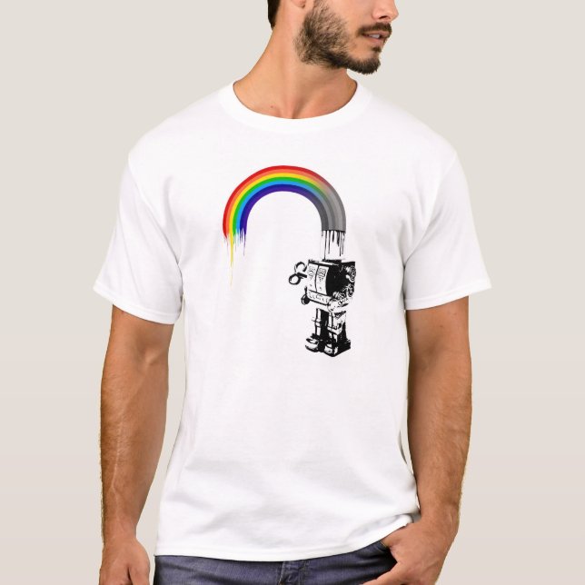 Robot d'arc-en-ciel - T-shirt (Devant)
