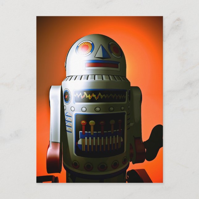 Robot de jouet recadré 02 Carte postale (Devant)