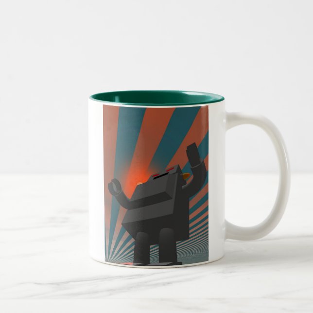 Robot de style rétro 4 Mug (Droit)