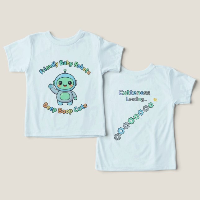 Robot Fun Kids Trendy  (Design Recto & Verso)
