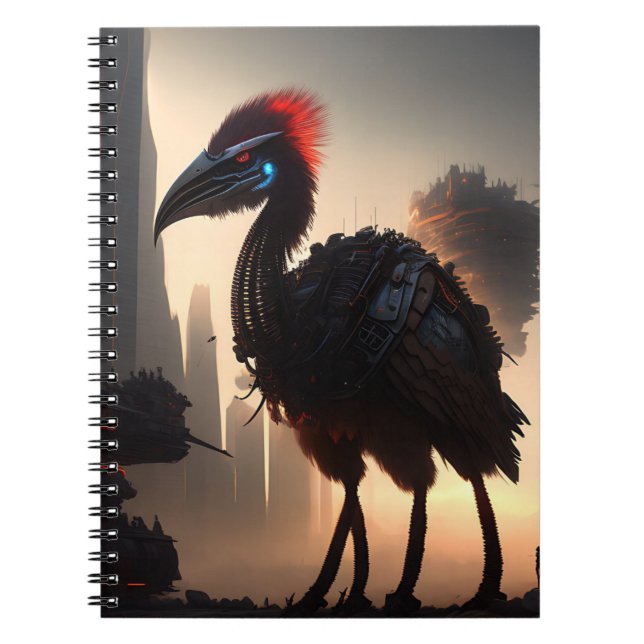 Robot futuriste Emu australien, Carnet (Devant)