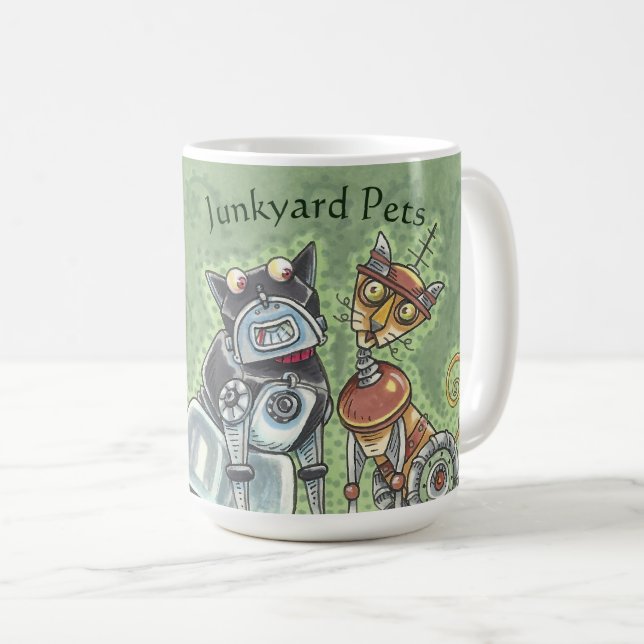 Robot Junkyard Chat Et Chien CLASSIC MUG *Personna (Devant droit)