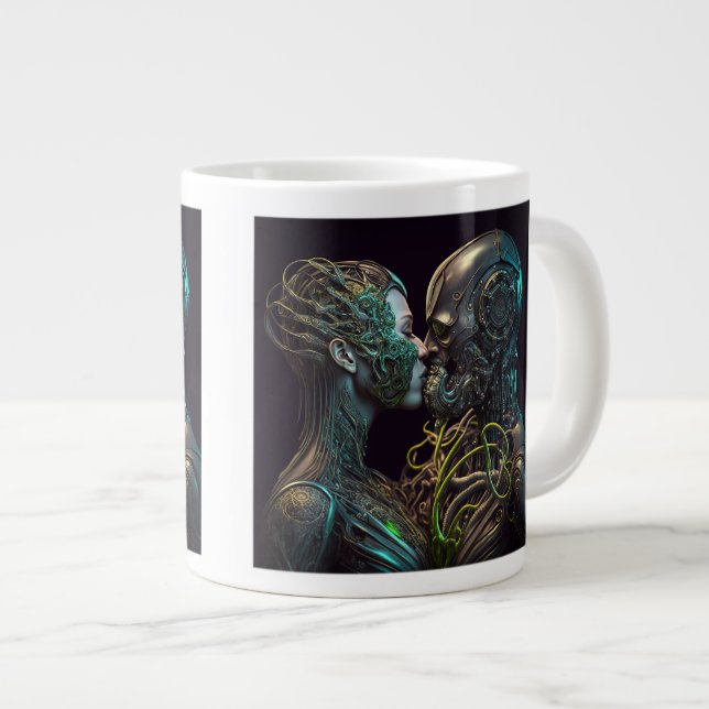 Robot Love Jumbo Mug (Devant droit)