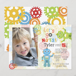 Robot Photo Invitations Anniversaire Robot Party
