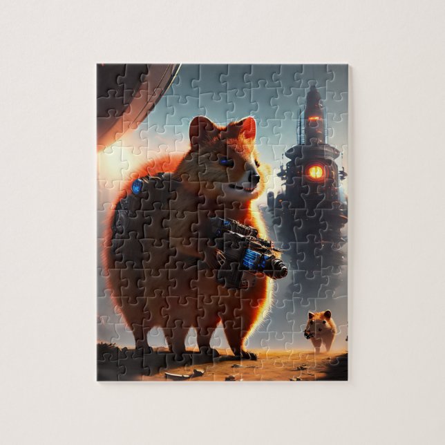 Robot Quokka Futuriste, Puzzle (Vertical)
