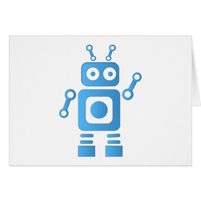 Robot rétro bleu (Devant Horizontal)