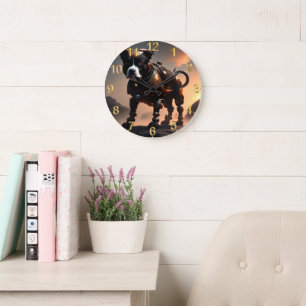 Robot Staffordshire Bull Terrier, horloge murale
