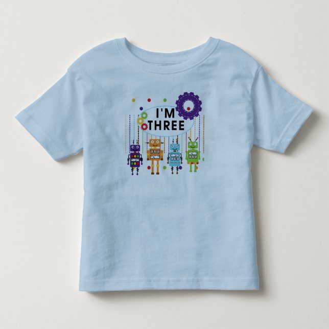 Robot T-shirts et cadeaux d'anniversaire 3e (Devant)