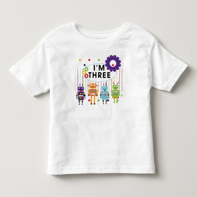Robot T-shirts et cadeaux d'anniversaire 3e (Devant)