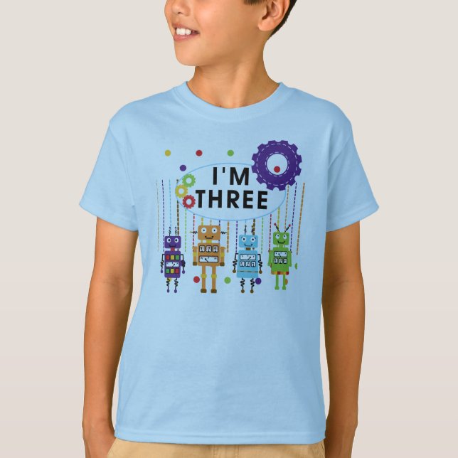 Robot T-shirts et cadeaux d'anniversaire 3e (Devant)