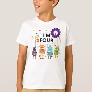 Robot T-shirts et cadeaux d'anniversaire 4e