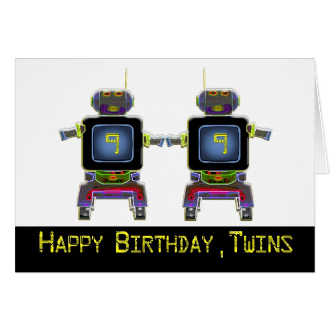 robots jumeaux aux couleurs néons (Devant horizontal)