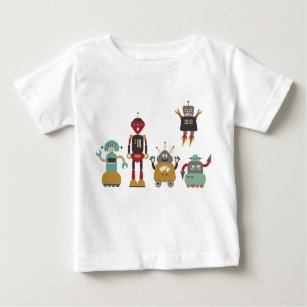 Robots rétro mignonne T-shirt enfant