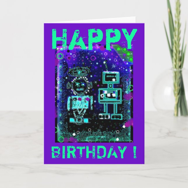 RoBubbles - RoBoT - Carte Anniversaire (Devant)
