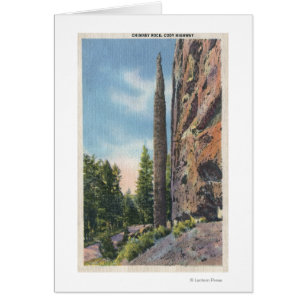 Roche de cheminée sur la route de Cody, vue du