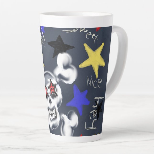 Roche-N-Rouleau Latte du crâne Mug 1 de 2 (Angle droit)