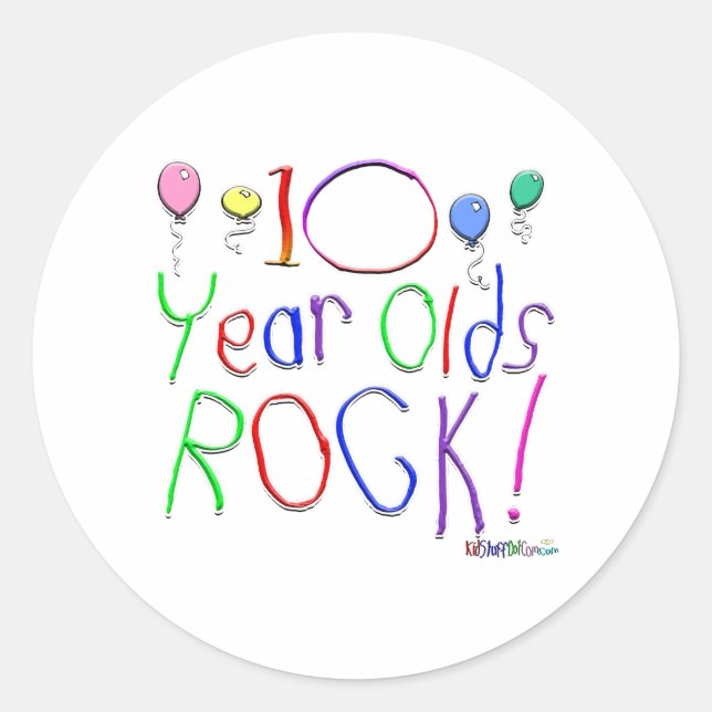 Rocher à 10 ans ! Autocollant (Devant)