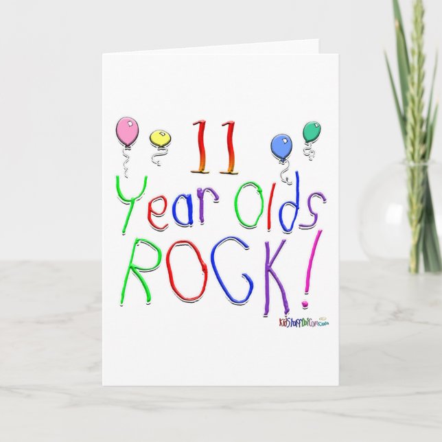 Rocher à 11 ans ! Carte de vœux (Devant)