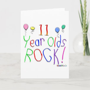 Rocher à 11 ans ! Carte de vœux