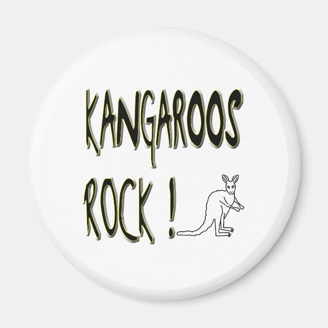 Rocher de Kangaroos ! Magnet (Devant)