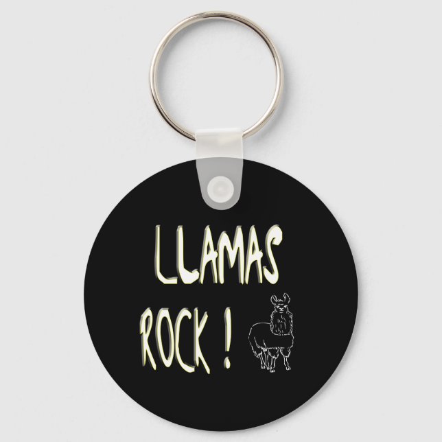 Rocher de lamas ! Porte-clés (Recto)