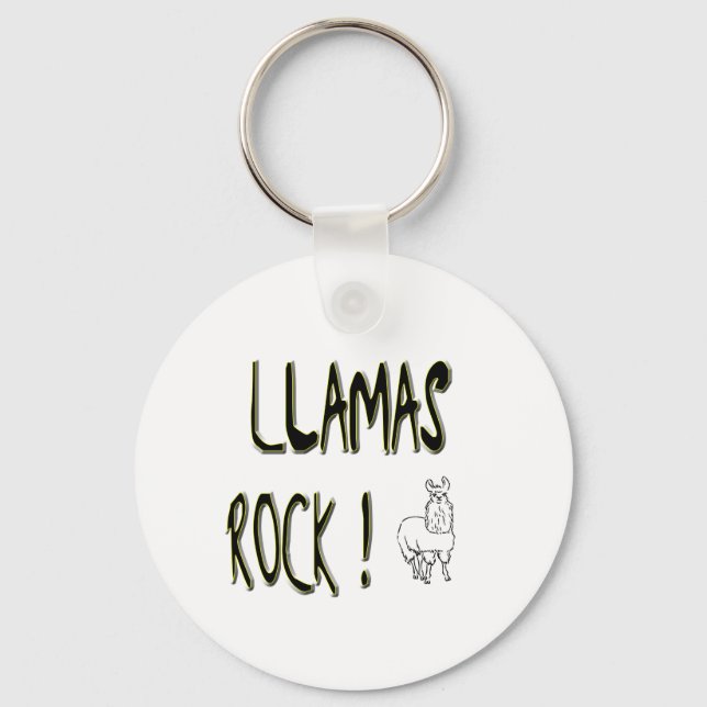 Rocher de lamas ! Porte-clés (Recto)