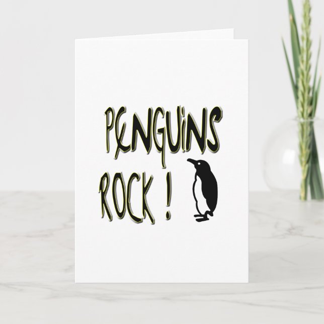 Rocher des pingouins ! Carte de vœux (Devant)