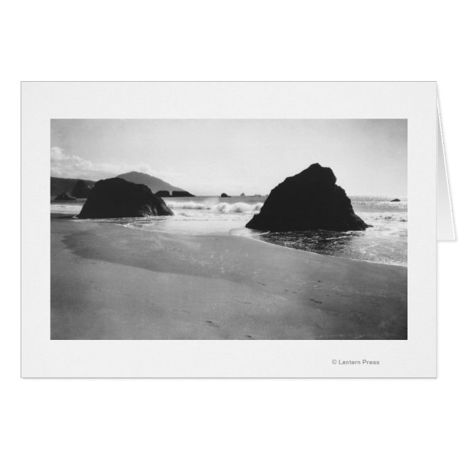 Rochers le long de la plage à Port Orford, Oregon (Devant horizontal)