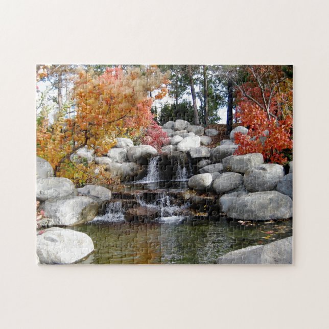 Roches Cascade Paysage Eau Jigsaw Puzzle (Horizontal)
