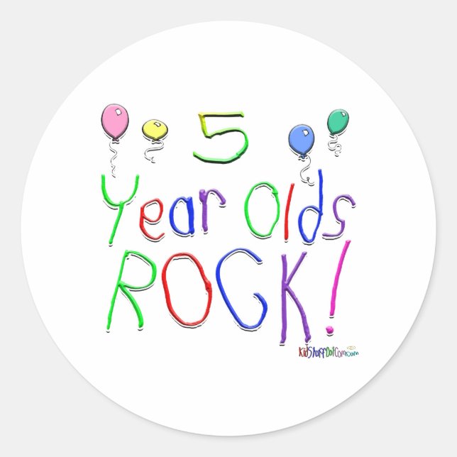 Rock 5 Ans ! Autocollant (Devant)
